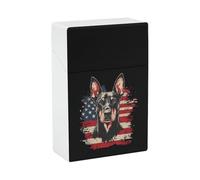 Doberman Pinscher Dog U.S.A Flag Cigarette Case Box Holder Plastic for Women Men Normal Size