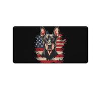 Doberman Pinscher Dog U.S.A Flag Mouse Pad Desk Mat Non-Slip Mousepad Writing Pads Office Decor 30x60cm
