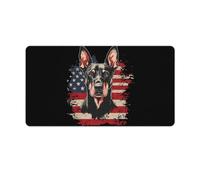 Doberman Pinscher Dog U.S.A Flag Mouse Pad Desk Mat Non-Slip Mousepad Writing Pads Office Decor 40X75cm