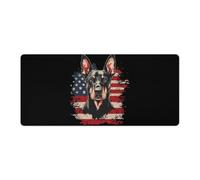 Doberman Pinscher Dog U.S.A Flag Mouse Pad Desk Mat Non-Slip Mousepad Writing Pads Office Decor 40x90cm