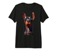 Doberman Pinscher Dog with Sunglasses Love Proud Dobermann Premium T-Shirt