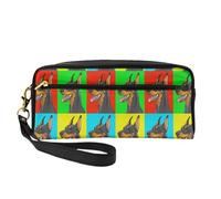 Doberman Pinscher Dogs, Makeup Bag Cosmetic Bag Portable Travel Toiletry Bag Leather Pencil Case for Women Girls