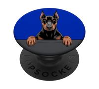 Doberman Pinscher Funny Peeking Pocket Dobermann Puppy Dog PopSockets Adhesive PopGrip