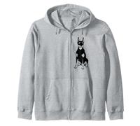 Doberman Pinscher German Dog Breed Zip Hoodie