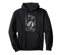Doberman Pinscher Howling to The Moon Mystical Dog Art Pullover Hoodie