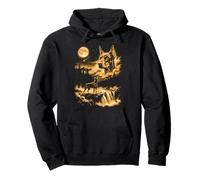 Doberman Pinscher Howling To The Moon Pullover Hoodie