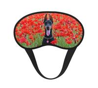 Doberman Pinscher in The Flower, Full Eye Covers Light Blocking Eye Masks Blackout Sleep Eye Muffs