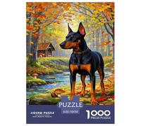 Doberman Pinscher Jigsaw Puzzle Motocicletas Adult And Children 1000 Jigsaws Beautifully Illustrated Rainy Days Fun Activities Birthday Jumbo for Boys And Girls 70x50cm/1000pcs