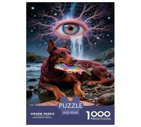 Doberman Pinscher Jigsaw Puzzles for Adults Difficult Challenges 1000 Piece Difficult Hard Jigsaw Puzzles for Man And Woman with Letters on Back 70x50cm/1000pcs