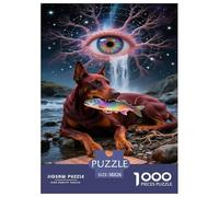 Doberman Pinscher Jigsaw Puzzles for Adults Educational Game The Impossible Challenge 1000 Pieces Difficult Hard Jigsaw Puzzles for Man And Woman with Letters on Back 38x26cm/1000pcs