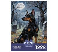 Doberman Pinscher Jigsaw Puzzles Puzzles for Adults Kids. 1000 Piece Great Gifts Challenge Toy Educational Games Home Decoration for Adults& Kids Age 14 Years Up 70x50cm/1000pcs