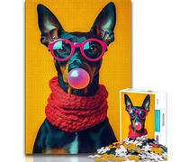 Doberman Pinscher JigsawPuzzle 1000 Pieces for Adults,Decompressing Intellectual Educational Toy Birthday Present,Gifts,Wall Art 50x75cm