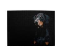 Doberman Pinscher Pets Dogs Black Dogs Doberman,500 Pieces Puzzles for Adults-Wooden Jigsaw Puzzle for Adults Elderly