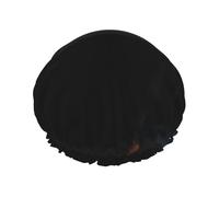 Doberman Pinscher Pets Dogs Black Dogs Doberman Double Layer Elastic Waterproof Shower Cap Reusable Bath Cap