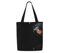 Doberman Pinscher Pets Dogs Black Dogs Doberman,Reusable Grocery Bags Shopping Tote Bags Large Capacity Canvas Shoulder bag