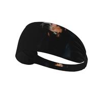 Doberman Pinscher Pets Dogs Black Dogs Doberman,Sports Sweatband for Unisex Multi Headband Elastic Exercise Hairband