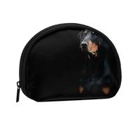 Doberman Pinscher Pets Dogs Black Dogs DobermanSmall Makeup Sanitary Napkin Storage Bag,Women's Cosmetic Coin Purse