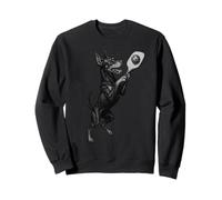 Doberman Pinscher Playing Pickleball Sports Dog Lover Sweatshirt