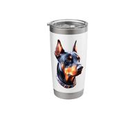 Doberman Pinscher Portrait Stainless Steel Insulated Tumbler