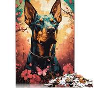 Doberman Pinscher Puzzle for Adults And Teenagers 1000 Pieces Wood Puzzle Jigsaws Educational Puzzle 1000pcs (75x50cm)