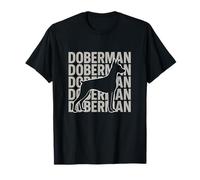 Doberman Pinscher Retro Vintage Style Dog Silhouette T-Shirt