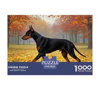 Doberman Pinscher1000Piece JigsawPuzzleanimal KidsforAdult Challenging LargePiecePuzzles Age12+byth HomeDecoration Uncover The Puzzle 38x26cm/1000pcs