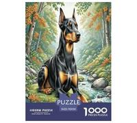 Doberman Pinscher1000Pieces JigsawPuzzles KidsforAdult Challenging LargePiecePuzzles Age12+byth Challenging The Impossible Difficult Game Fun, Challenging 70x50cm/1000pcs