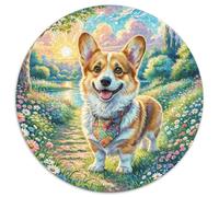 Doberman PinscherJigsaw Puzzle 1000 Pieces for Adults Kids Round Cute PetsCreative Challenge Puzzle Toy1000pcs (67.5x67.5cm)
