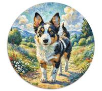 Doberman PinscherJigsaw Puzzles 1000 Piece for Adults Kids Round Cute PetsCreative Challenging Puzzle Toy1000pcs (67.5x67.5cm)