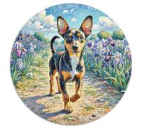 Doberman PinscherJigsaw Puzzles 1000 Pieces for Adults Round Cute PetsCreative Challenging Toys Gift1000pcs (67.5x67.5cm)