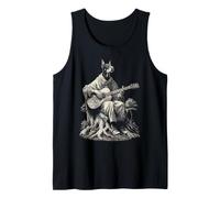 Doberman Playing Guitar Folk Music Medieval Dog Guitarist Tank Top