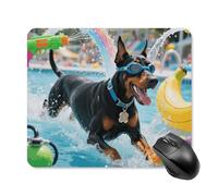 Doberman Pool Blitz Mouse Pad Square Mice Mat Waterproof Computer Mousepad with Non-Slip Rubber Base Wireless Mice Pad for Laptop Office Home Personalized Gaming Mousepad 25 * 30cm
