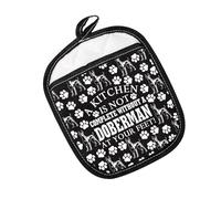 Doberman Pot Holder A Kitchen Is Not Complete Without A Doberman At Your Feet Pot Holder Doberman Lover Gift (Without A Doberman Black)