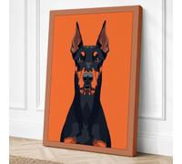 Doberman Presence Modern Canvas Wall Art Print 18x12 Inch (46 x 30 cm)