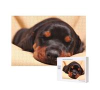 Doberman Puppy Sleeping Dogs Pets Dogs Doberman,300 Pieces Wooden Jigsaw Family Game Jigsaw Puzzles for Adults Teens Home Decor