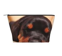 Doberman Puppy Sleeping Dogs Pets Dogs Doberman, Toiletry Pouch Makeup Bag Cosmetic Bag Portable Travel Toiletry Bag