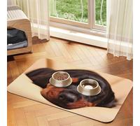 Doberman Puppy Sleeping Dogs Pets Dogs Doberman,Waterproof Pet Feeding Mat,PU Leather Placemats for Cat Dog Water Bowl,Food Mats,40x60cm