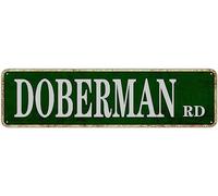Doberman Rd Sign Novelty Doberman Decor Doberman Street Sign Wall Art Decor For Home Farmhouse Bar Cafe Man Cave 16 X 4 Inch