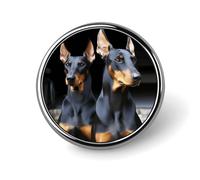Doberman Round Badge Pin, 1 Inch Durable Non-Fading Lapel Pin, Versatile Metal Button Badges, Lightweight Decorative Brooch for Clothing Accessories Personalized Gifts