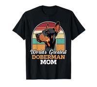 Doberman Vintage WORLD'S GREATEST DOBERMAN MOM Women T-Shirt