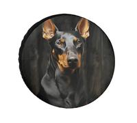 Doberman Weatherproof Spare Tire Cover, Tire Diameters 24" to 36", Universal Waterproof Wheel Protectors for Trailers, Trucks, RVs