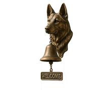 Doberman Welcome Doorbell, Retro Wall-Mounted Decorative Doorbell, Antique Doberman Head Shape, Outdoor Garden Courtyard Entrance Decoration, Suitable for Dog Lovers (German shepherd)