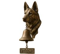 Doberman Welcome Doorbell, West Highland White Terrier Doorbell, Cast Iron Dinner Bell, Vintage Door Bell, Pug Head Shape Decoration Hanging Bell for Yard Garden (German shepherd)