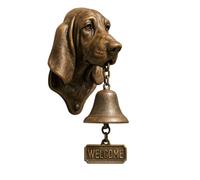 Doberman Welcome Doorbell, West Highland White Terrier Doorbell, Cast Iron Dinner Bell, Vintage Door Bell, Pug Head Shape Decoration Hanging Bell for Yard Garden (Basset Hound)