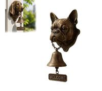 Doberman Welcome Doorbell, Western Highlands White Terrier Welcome Doorbell, Funny Bulldog Doorbell, Retro Wall-Mounted Pug Hanging Bell, 2025 Metal Outside Farmhouse Vintage Door Dog Bell(French bull