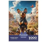 Doberman1000Piece JigsawPuzzlesanimal KidsforAdult Colourful LargePiecePuzzles Age12+byth EducationalGames Brainteasing Adults Jigsaw Puzzle 70x50cm/1000pcs