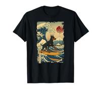 Dobermann Japanese Kanagawa Wave Surfing Japan Boys Girls T-Shirt