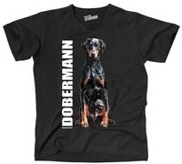 Dobermann T-Shirt Dog Dobermann DOBI Portrait by wilsigns siviwonder XXL