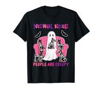 Dobermans Funny Joke People Creepy Halloween Boo Owner T-Shirt