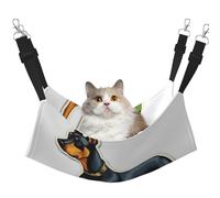 Dobermpinscher Standing Next Printed Pet Hammock - Sleeping Hammock For Cats, Rabbits, Ferrets, Puppies, Small Animals